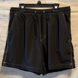 American Eagle  Swim Trunks with White Contrast Stitching Large